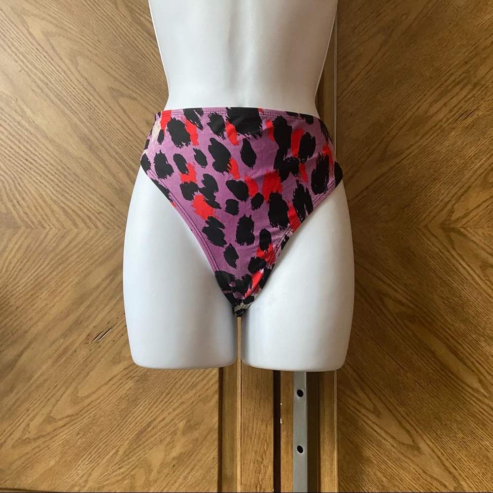 Tropical Escape purple black animal Print Bottoms